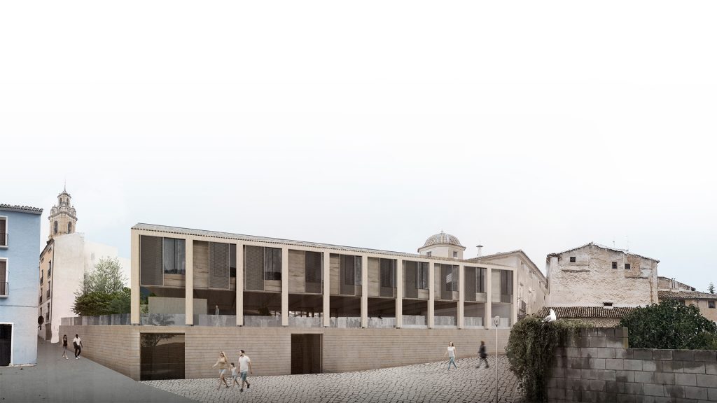 Alzado del auditorio de Biar.